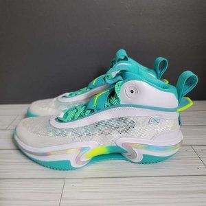 Air Jordan XXXVI 36 Guo (GS) White/Volt-Hyper Jade Size 7Y or Women's 8.5